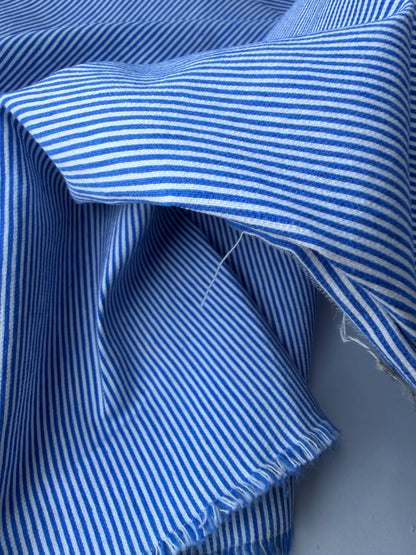 PC MOE 036 cobalt/white cotton pinstripe