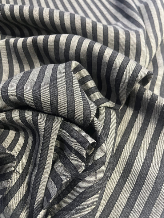 BRIAN 020 viscose/wool stripes