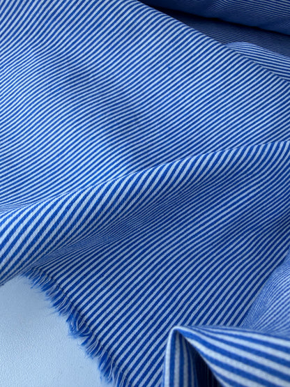 PC MOE 036 cobalt/white cotton pinstripe
