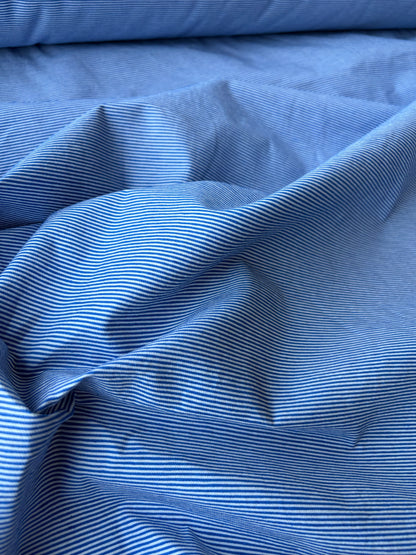PC MOE 036 cobalt/white cotton pinstripe