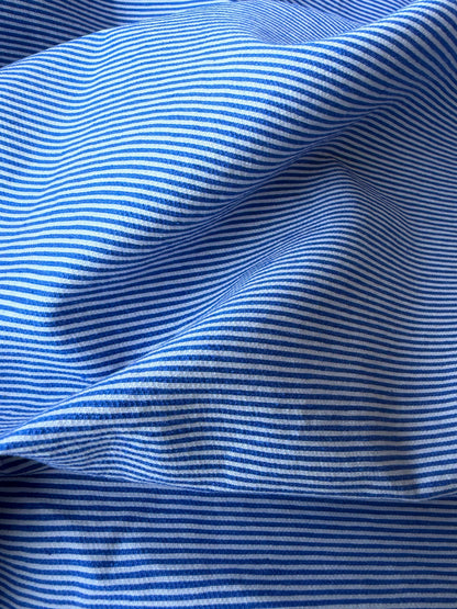 PC MOE 036 cobalt/white cotton pinstripe