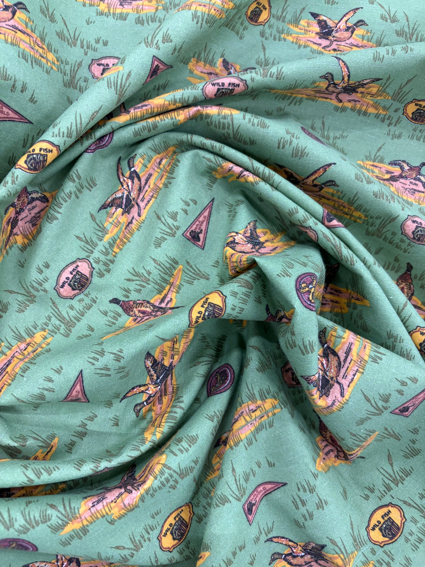 HAGRID 017 khaky printed  cotton bachette