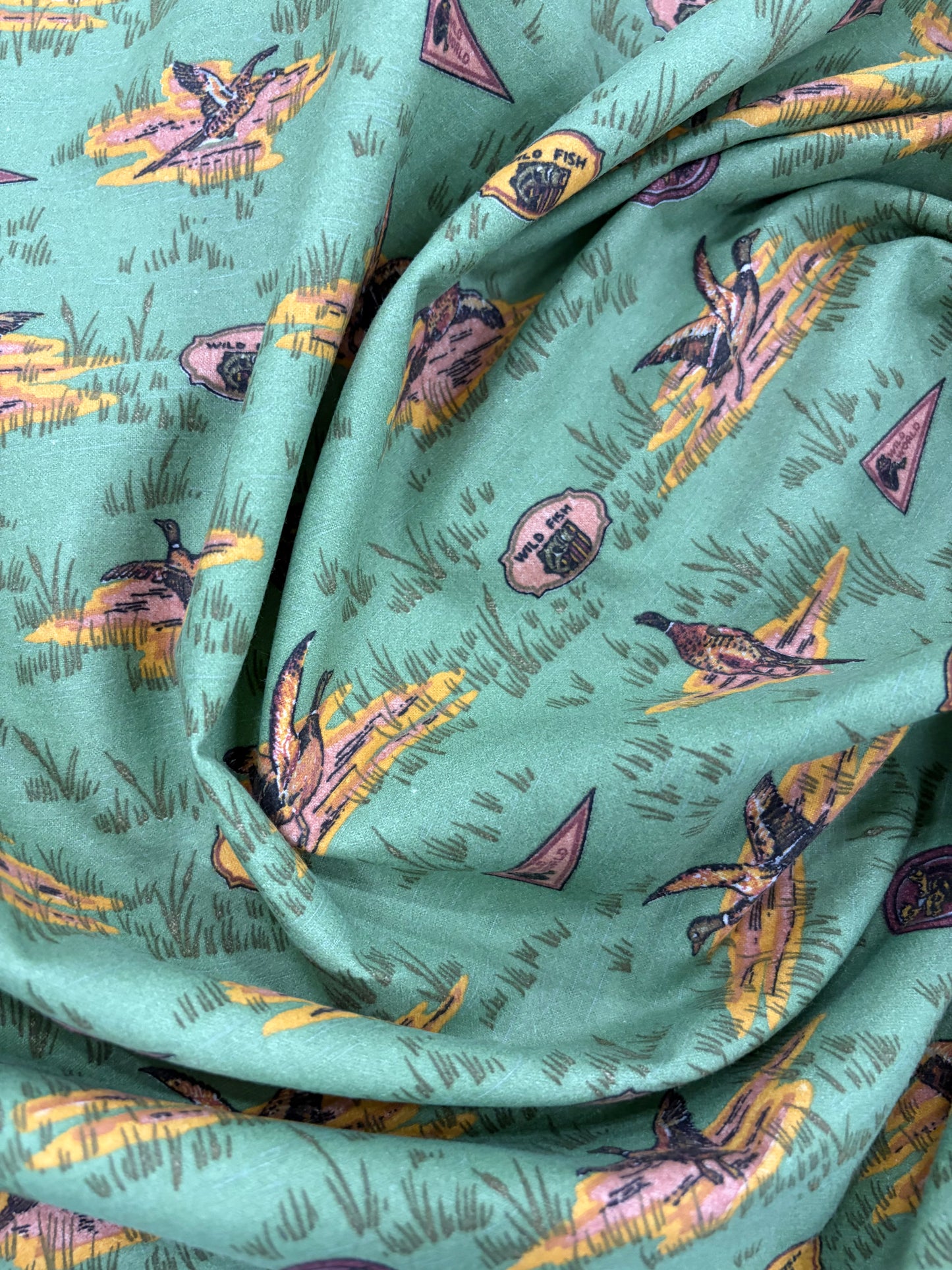 HAGRID 017 khaky printed  cotton bachette