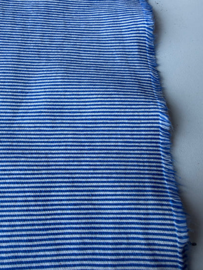 PC MOE 036 cobalt/white cotton pinstripe
