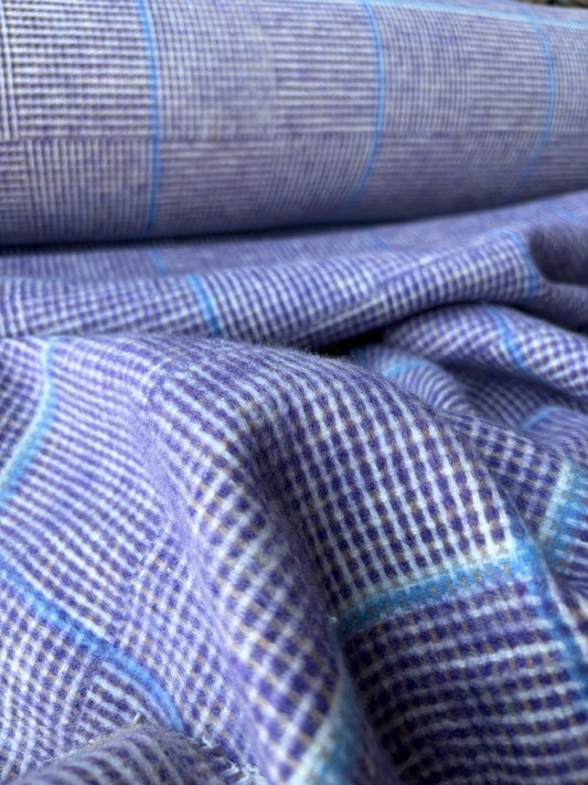 MOE 037 mauve  checkered heavy cotton tweed
