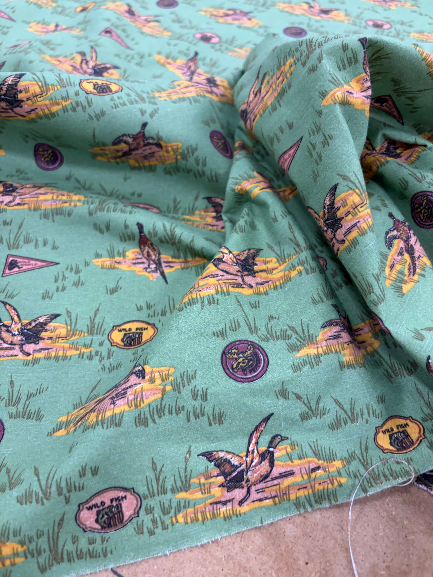 HAGRID 017 khaky printed  cotton bachette