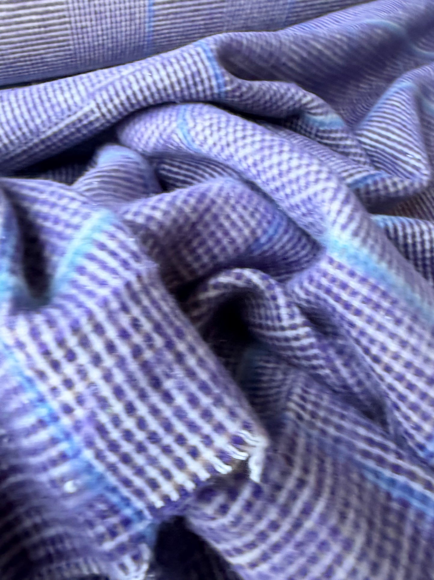 MOE 037 mauve  checkered heavy cotton tweed