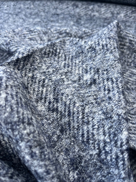 WOOLY 002 Wool jersey small chevron navy/grey