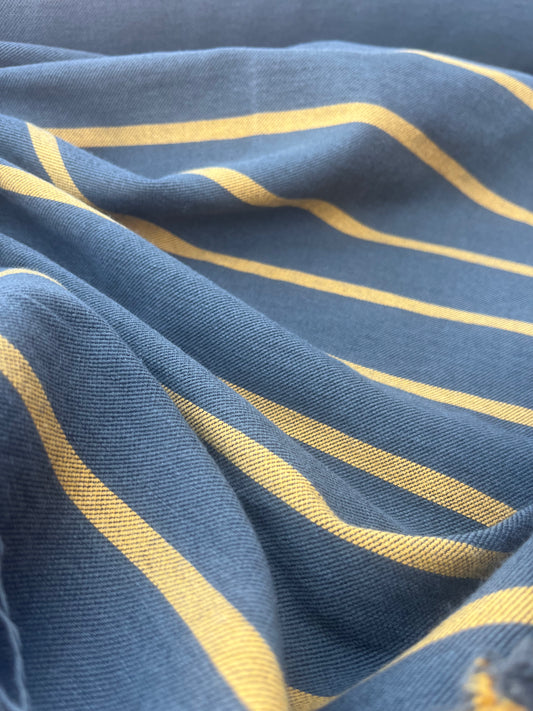 FIORELLA 008 heavy cotton stripes khaky/warm yellow