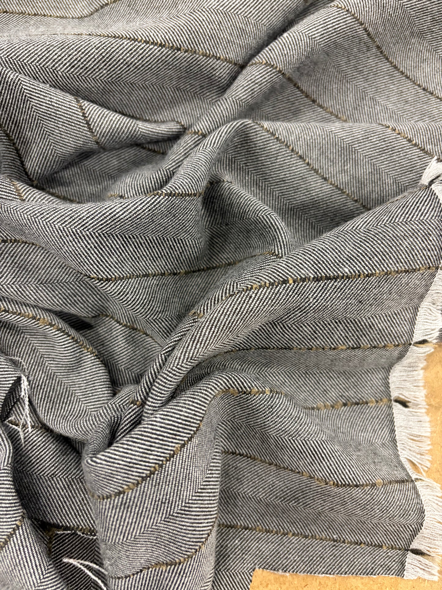 HAGRID 021 striped suiting fabric grey
