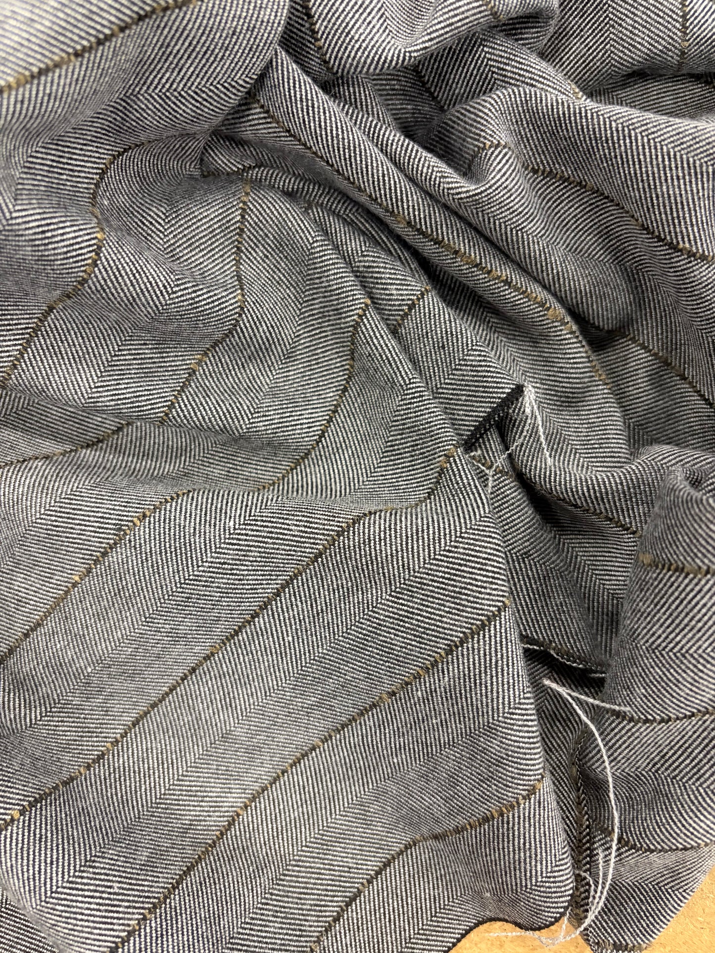 HAGRID 021 striped suiting fabric grey