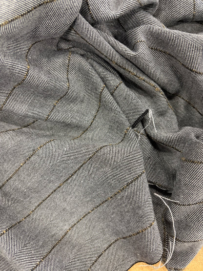 HAGRID 021 striped suiting fabric grey
