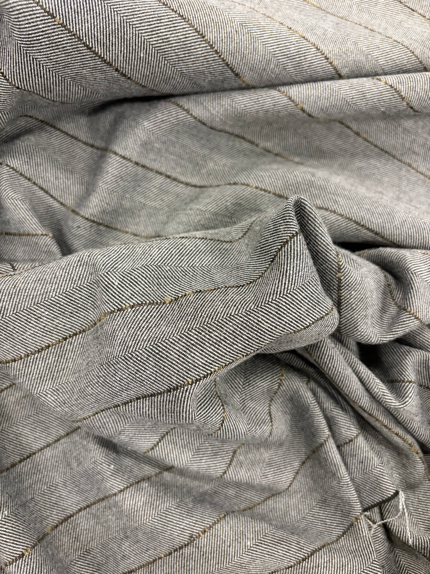 HAGRID 021 striped suiting fabric grey
