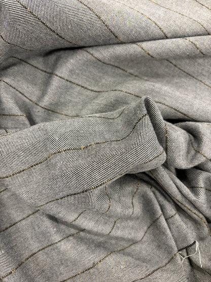 HAGRID 021 striped suiting fabric grey