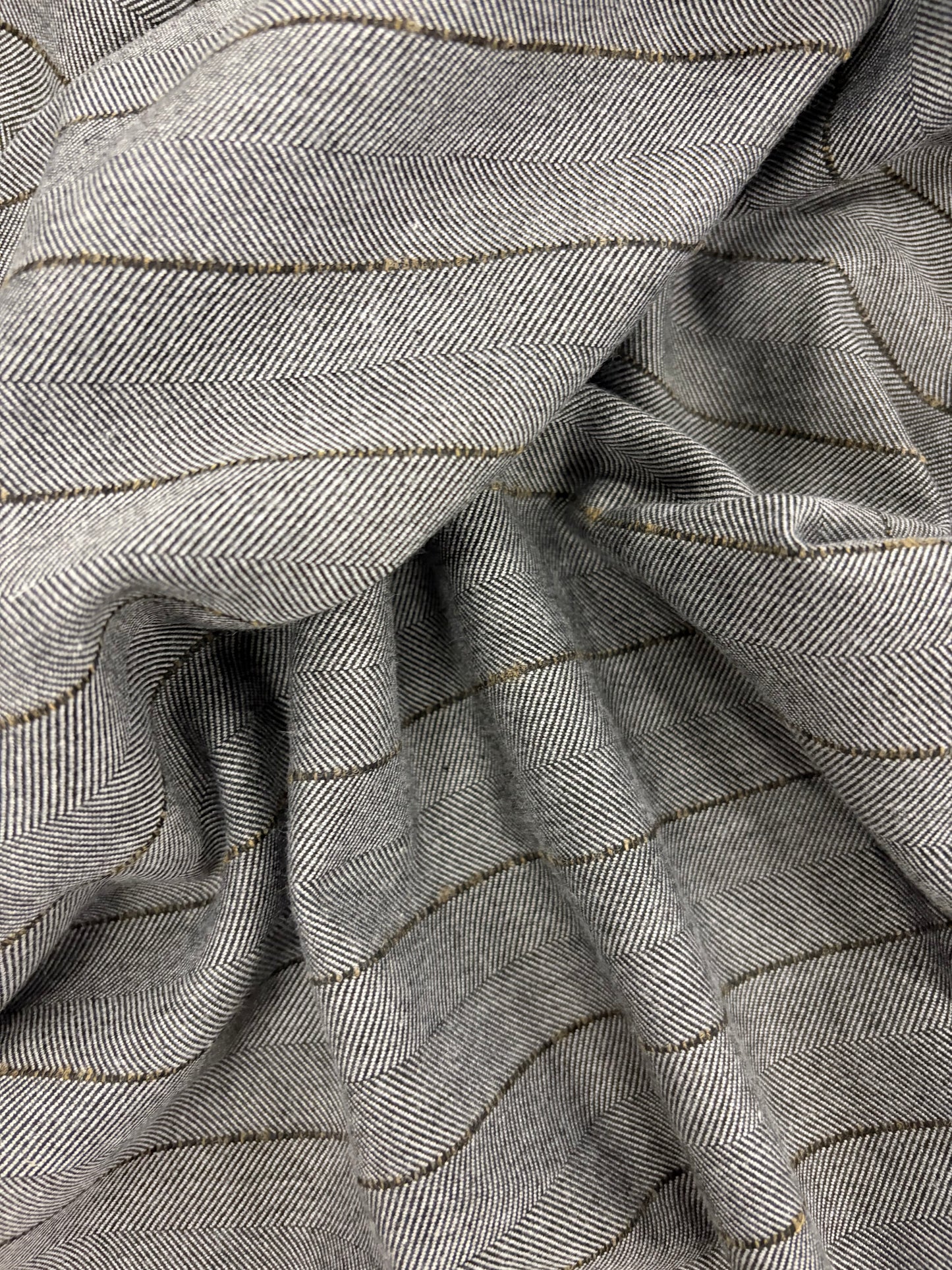 HAGRID 021 striped suiting fabric grey