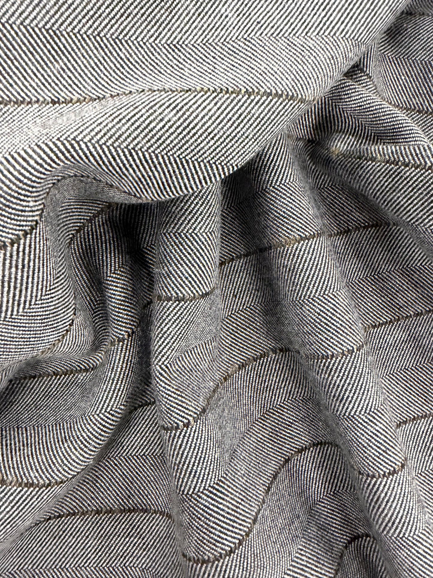 HAGRID 021 striped suiting fabric grey