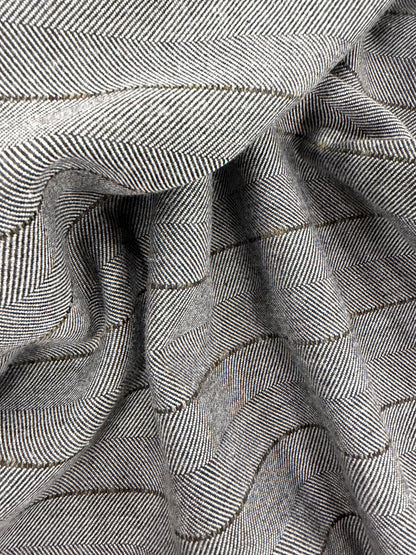 HAGRID 021 striped suiting fabric grey
