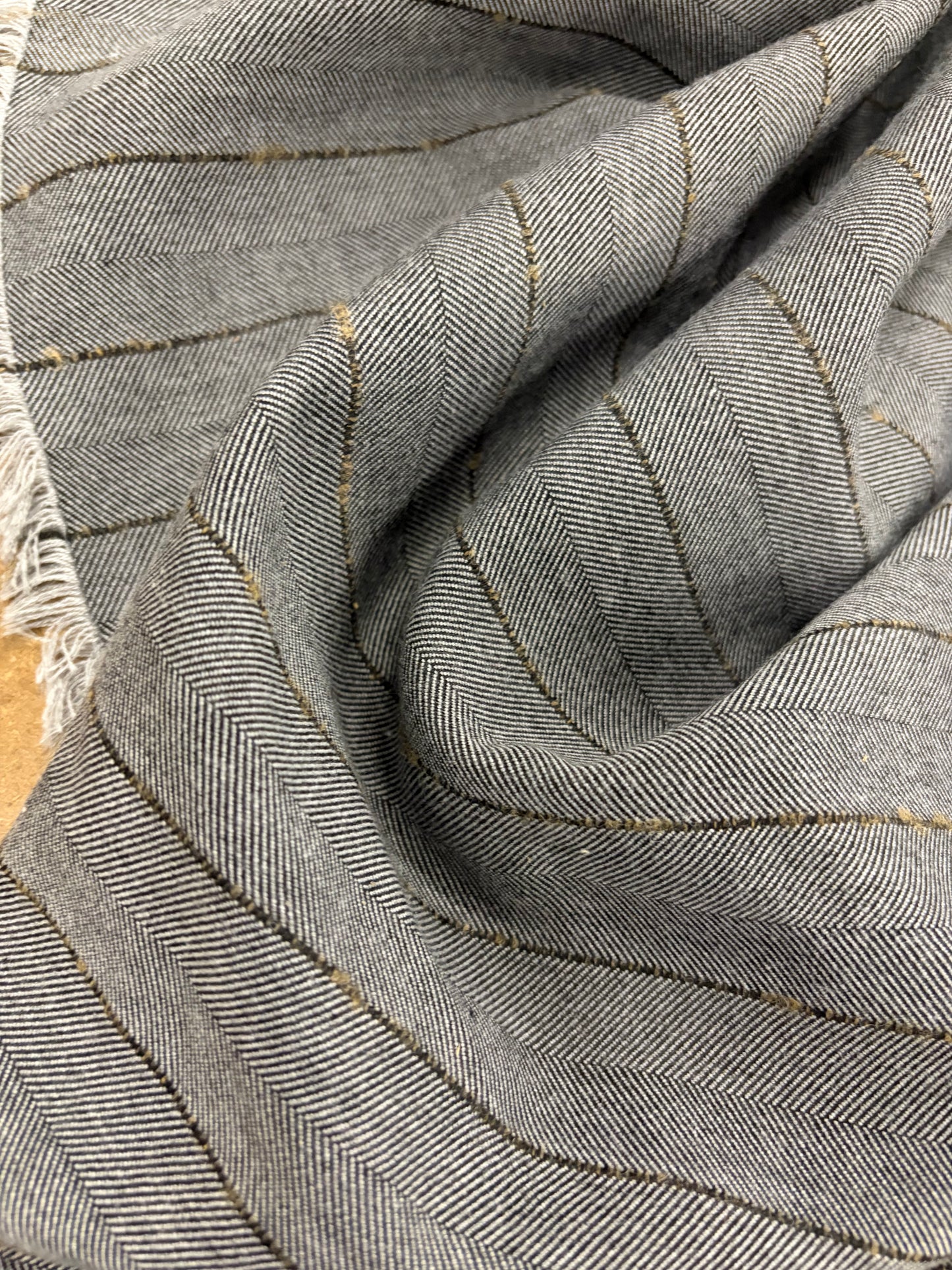 HAGRID 021 striped suiting fabric grey