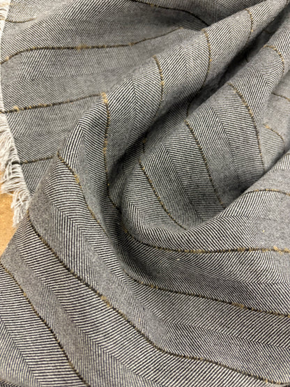HAGRID 021 striped suiting fabric grey
