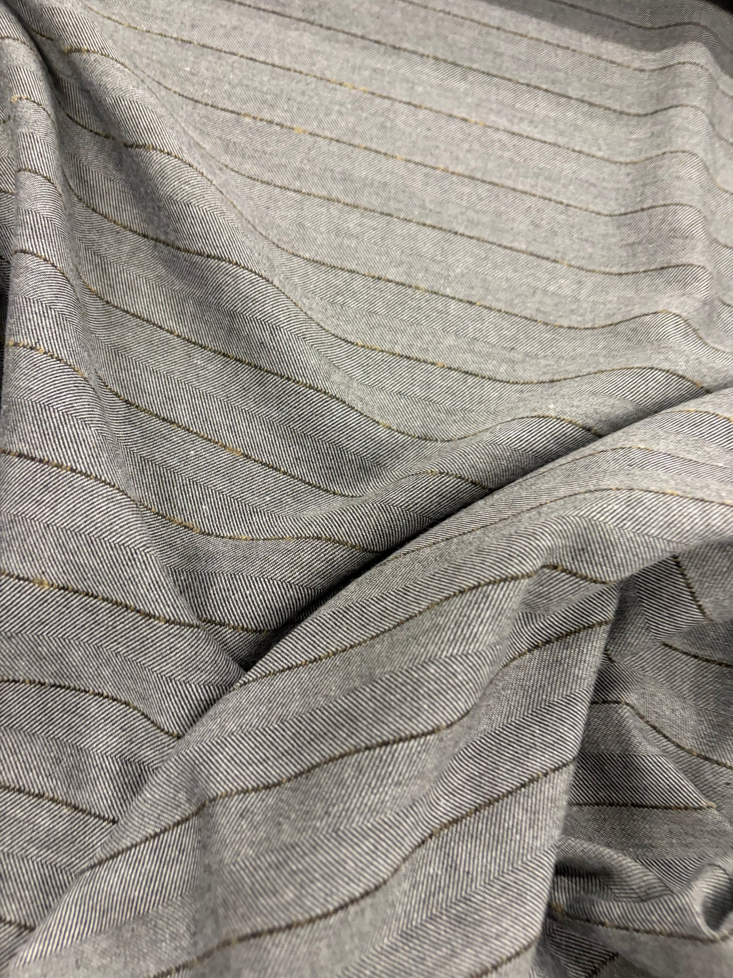 HAGRID 021 striped suiting fabric grey