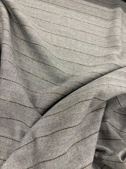 HAGRID 021 striped suiting fabric grey