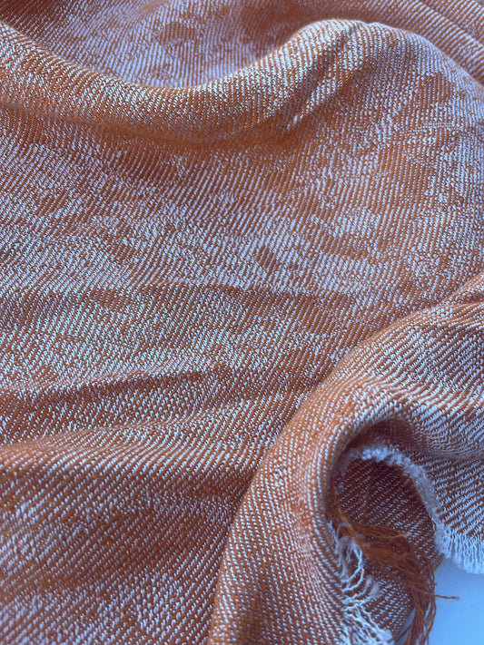 FIORELLA 009 cotton jacquard orange/silver