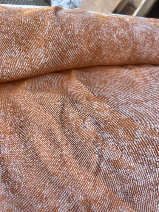 FIORELLA 009 cotton jacquard orange/silver