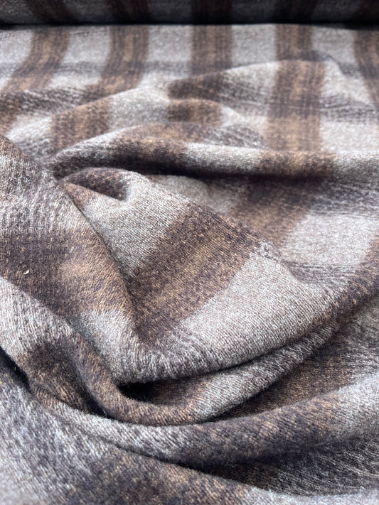WOOLY 006 heavy wool check brown/black