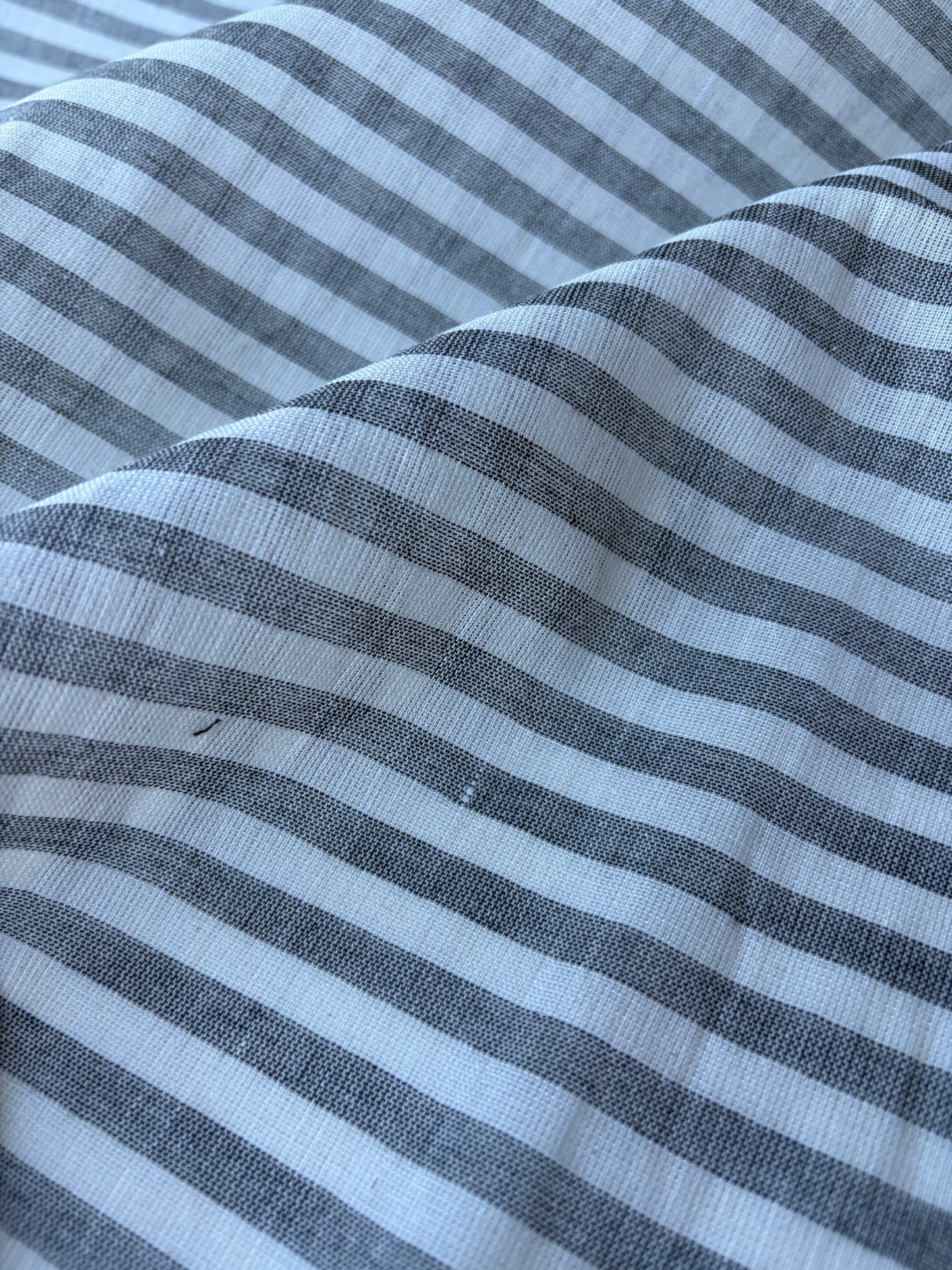 JOS 031 cotton linen stripes black/naturel