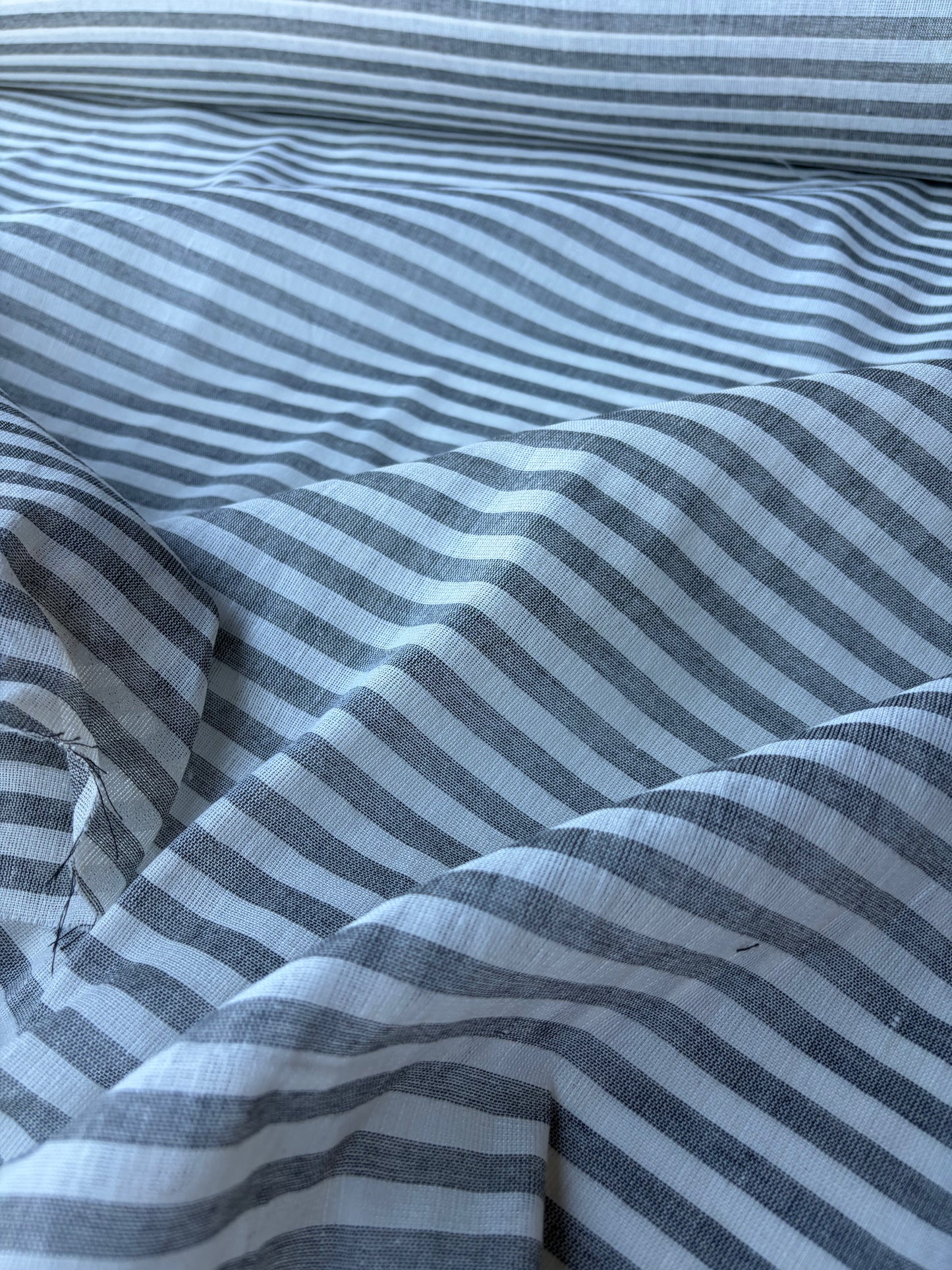 JOS 031 cotton linen stripes black/naturel