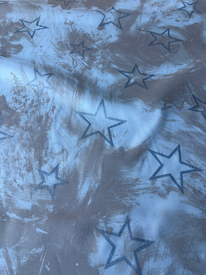 PC JOS 032 viscose print with silver stars