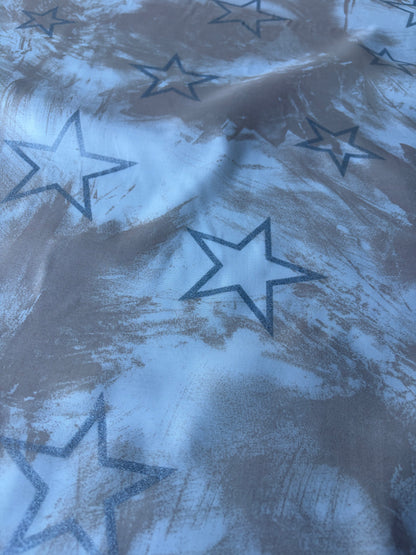 PC JOS 032 viscose print with silver stars