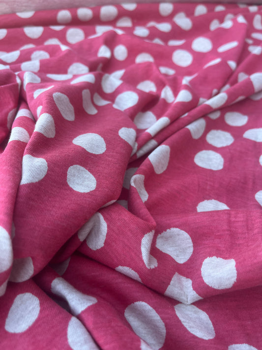 VIVIENNE 300 jersey viscose pink dots
