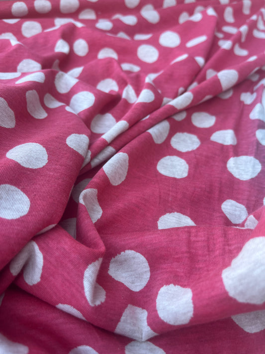 VIVIENNE 300 jersey viscose pink dots
