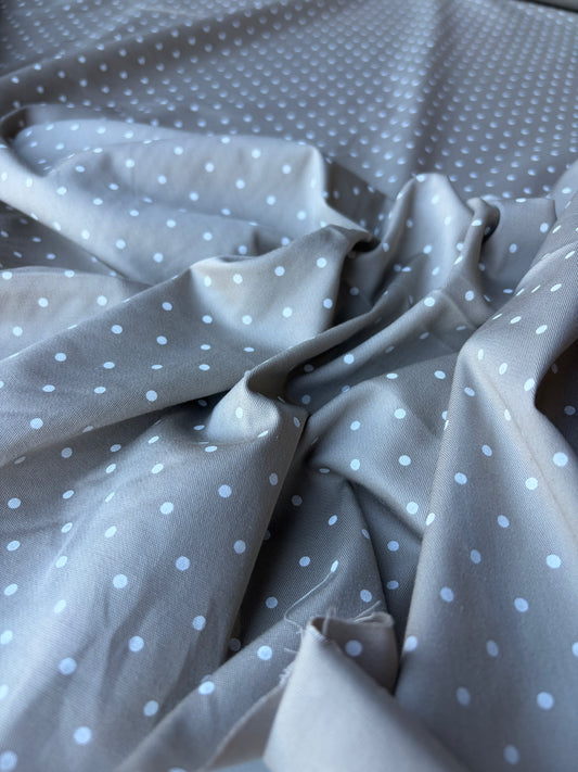 JOS 033 cotton twill sand white dots