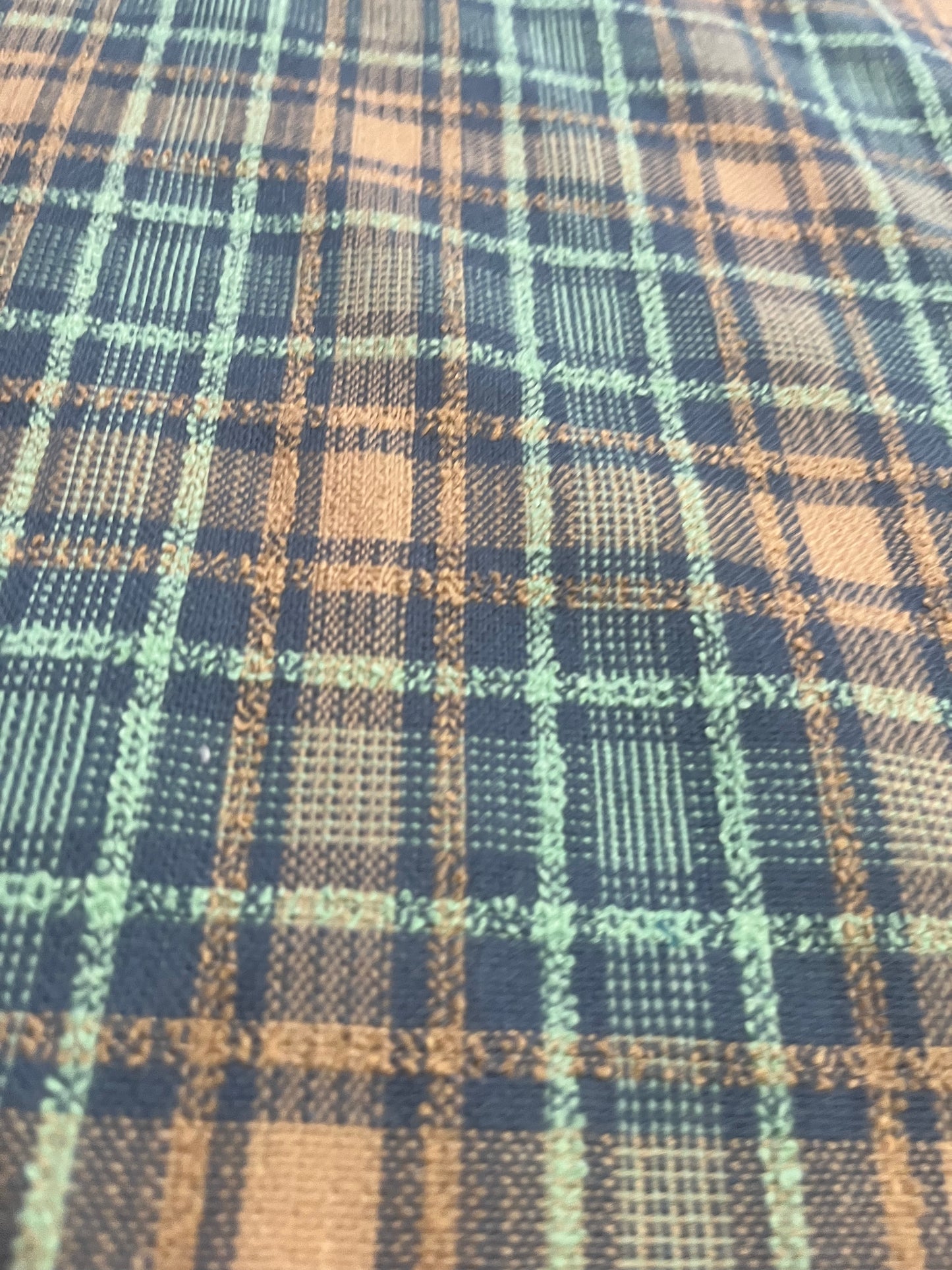 BRIAN 029 cotton check sand/emerald