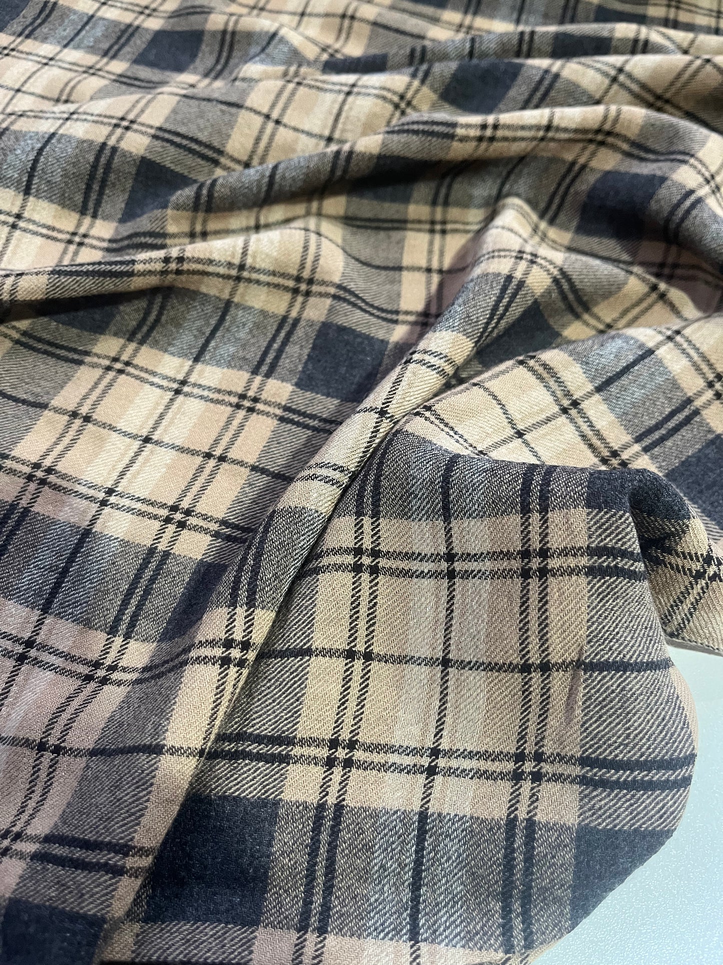 BRIAN 030 cotton check light flannel