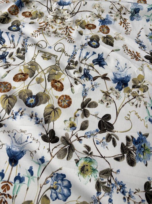 FLORIAN 004 cotton twill stretch flower print