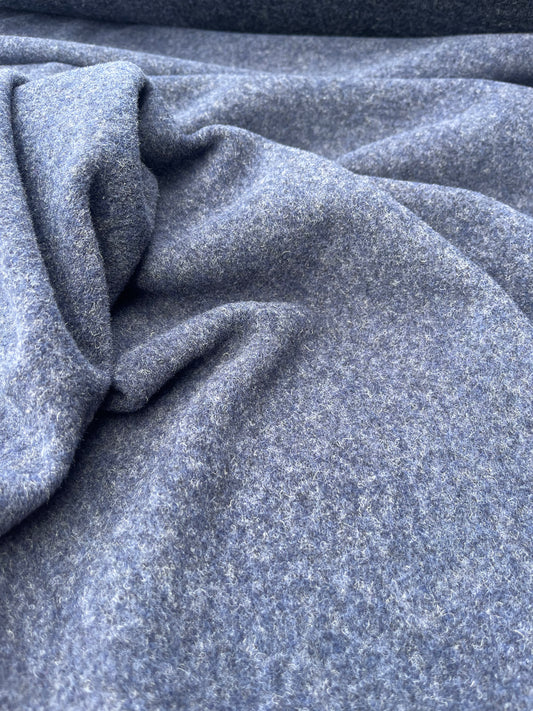 WOOLY 012 heavy boiled wool blue mélange