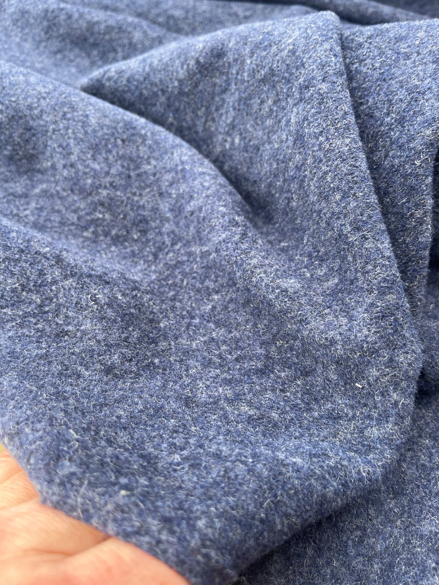 WOOLY 012 heavy boiled wool blue mélange