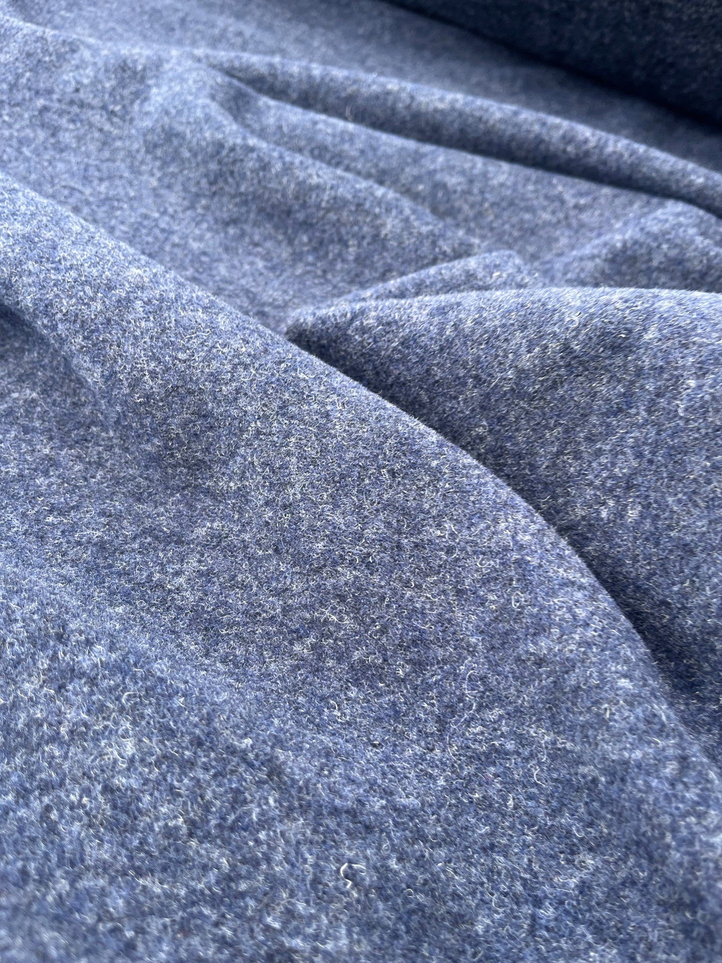 WOOLY 012 heavy boiled wool blue mélange
