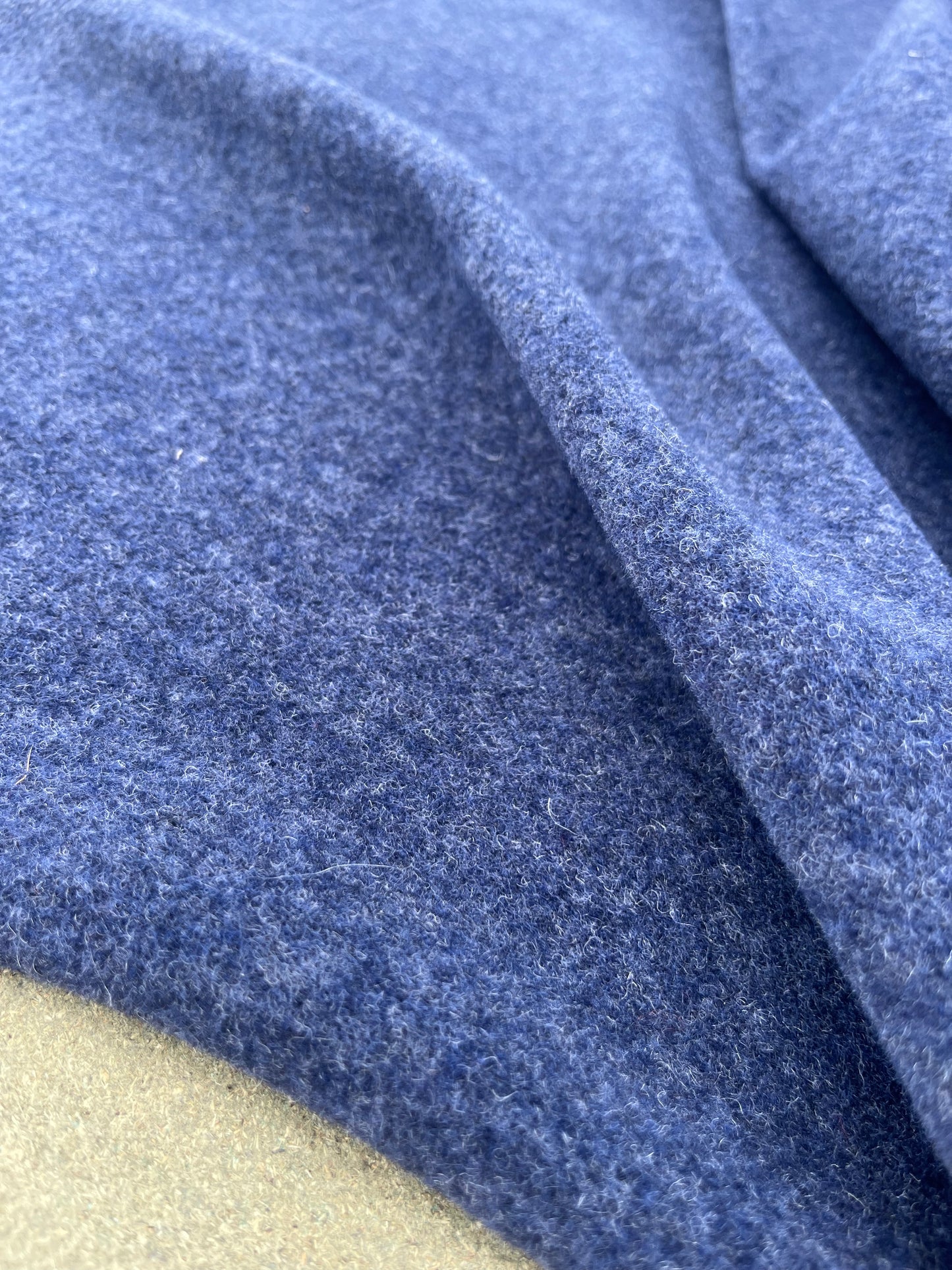 WOOLY 012 heavy boiled wool blue mélange