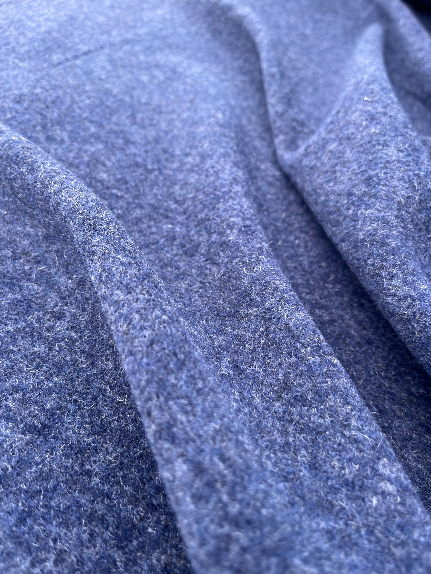 WOOLY 012 heavy boiled wool blue mélange