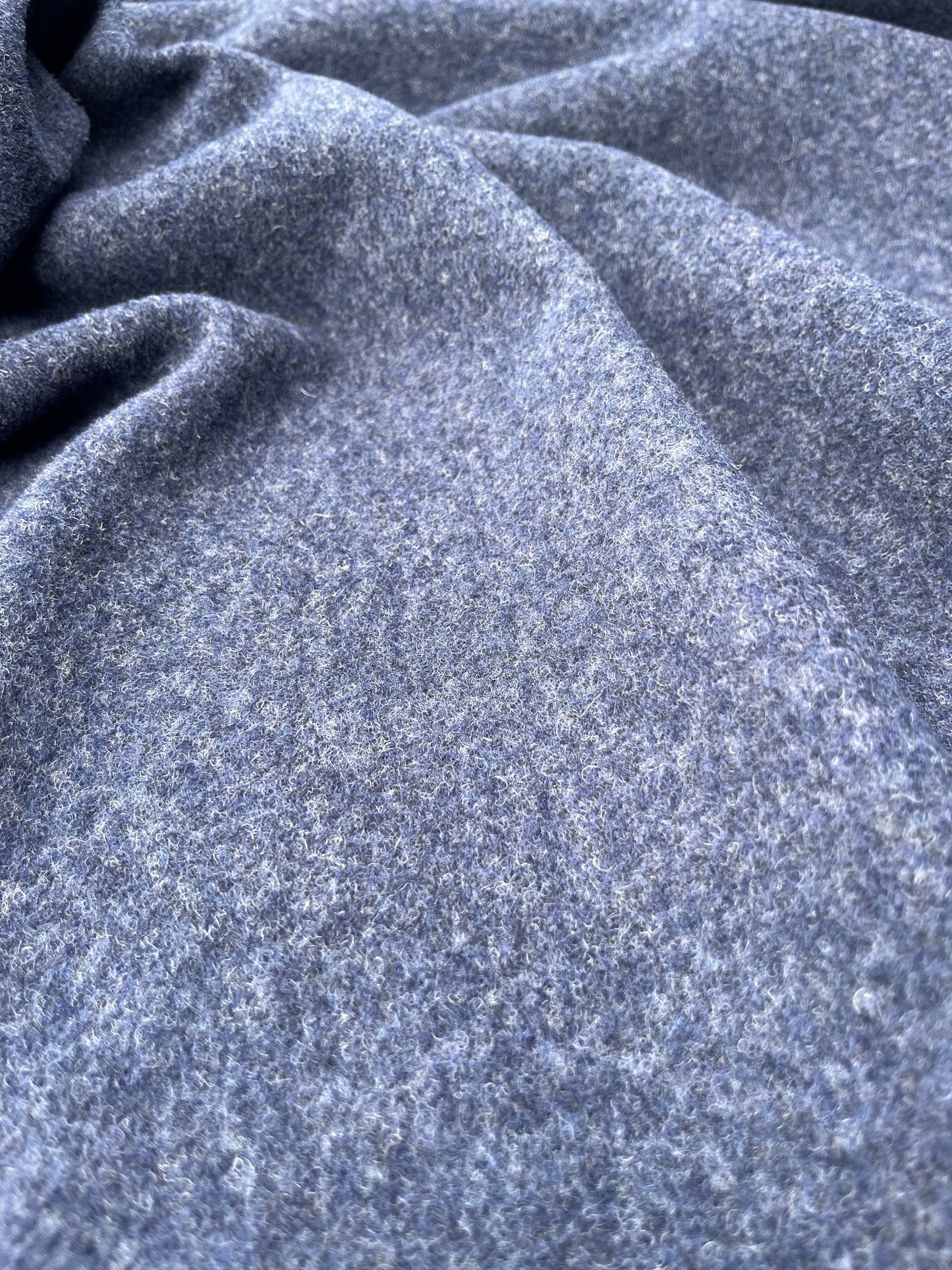 WOOLY 012 heavy boiled wool blue mélange