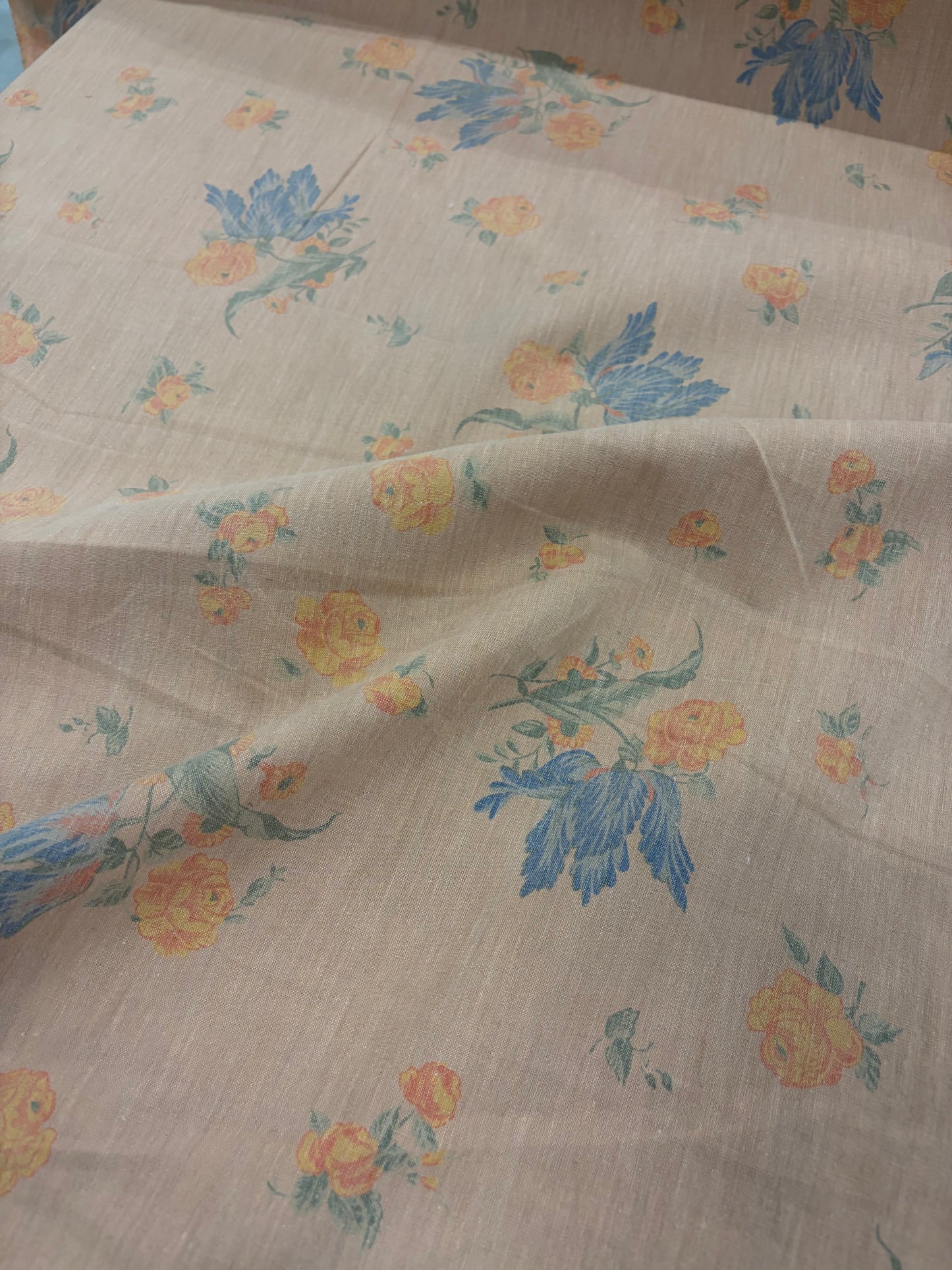 HAGRID 032soft salmon printed  cotton bachette
