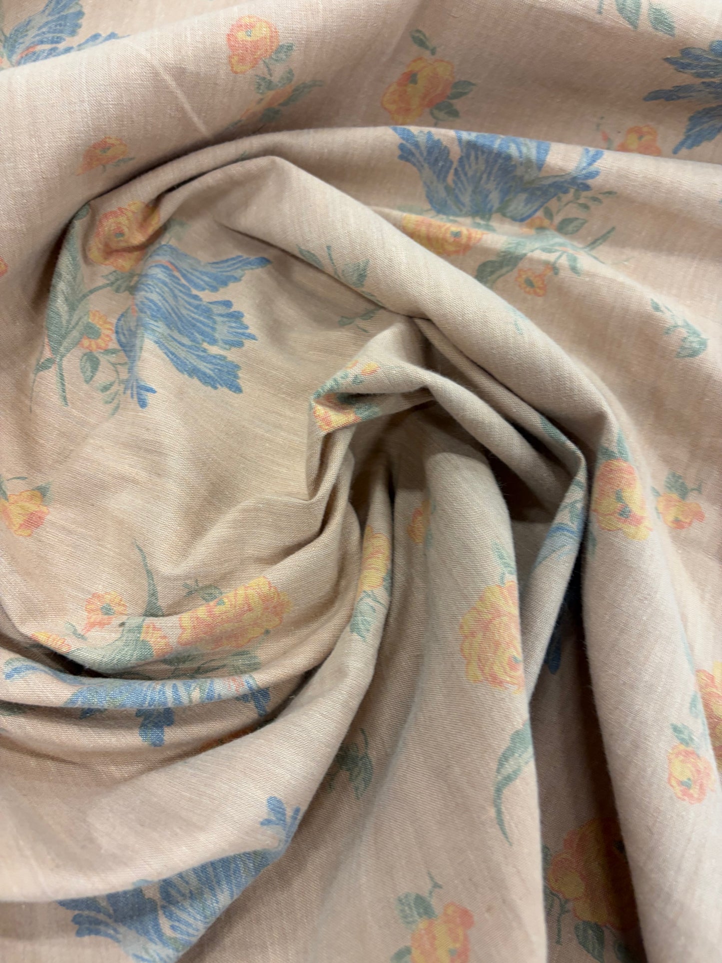 HAGRID 032soft salmon printed  cotton bachette