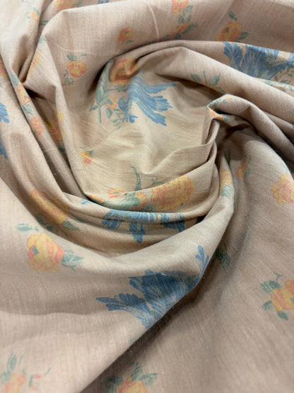 HAGRID 032soft salmon printed  cotton bachette