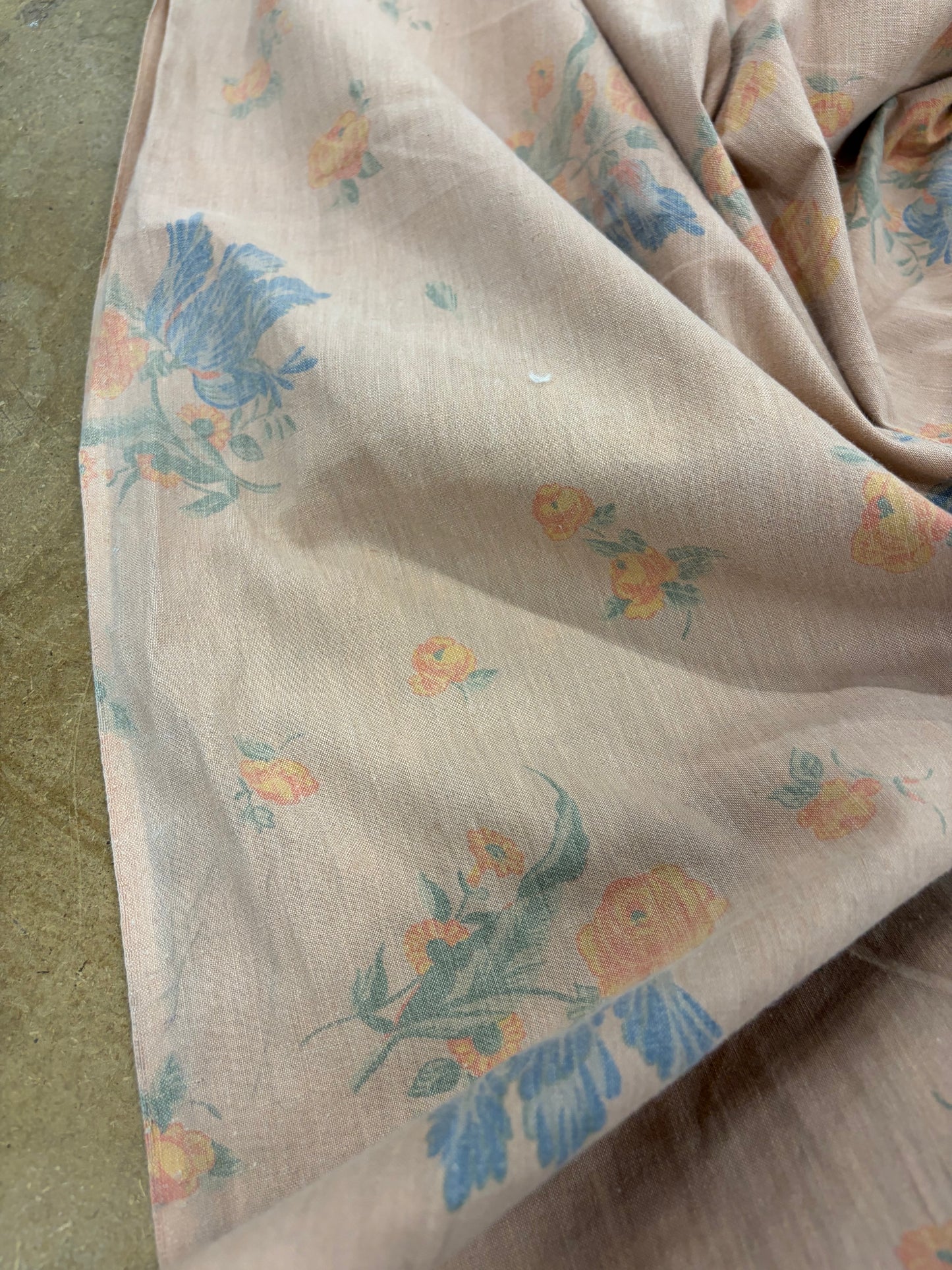 HAGRID 032soft salmon printed  cotton bachette