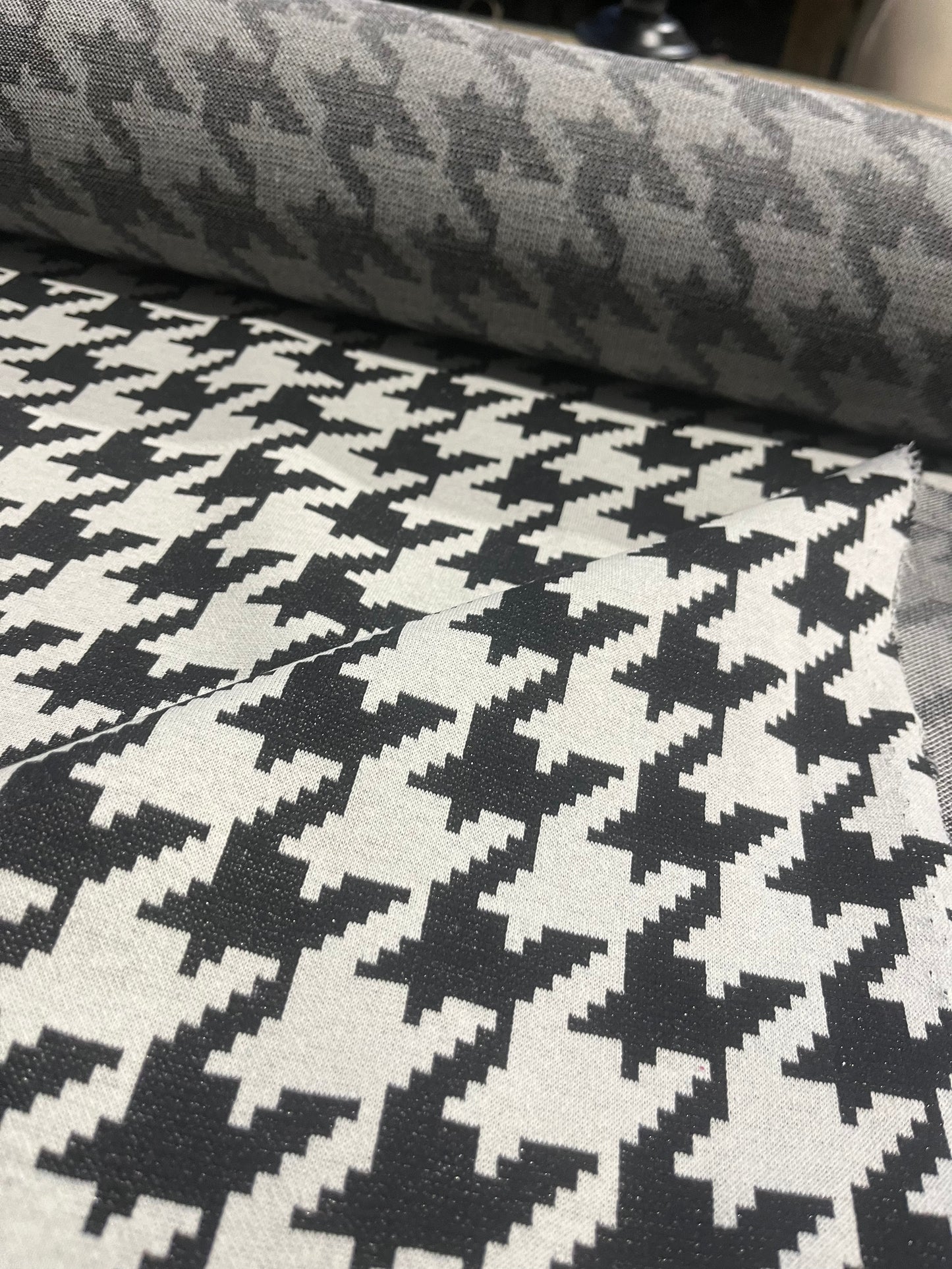 BRIAN 031 heavy cotton jersey jacquard dogtooth