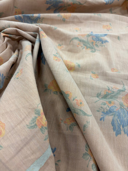 HAGRID 032soft salmon printed  cotton bachette